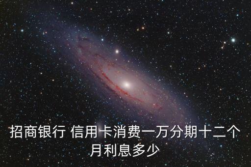 招商银行 信用卡消费一万分期十二个月利息多少