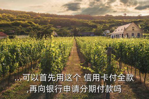 信用卡可以先刷再分期吗