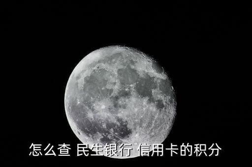 民生银行信用卡明细查询