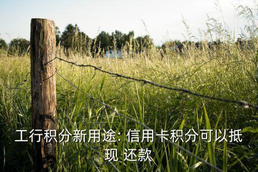 工行积分新用途: 信用卡积分可以抵现 还款