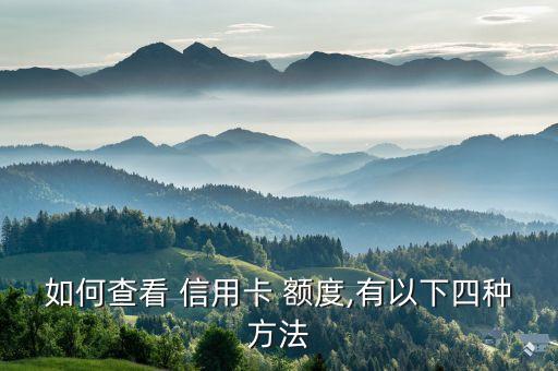 怎么知道自己办了哪些信用卡额度