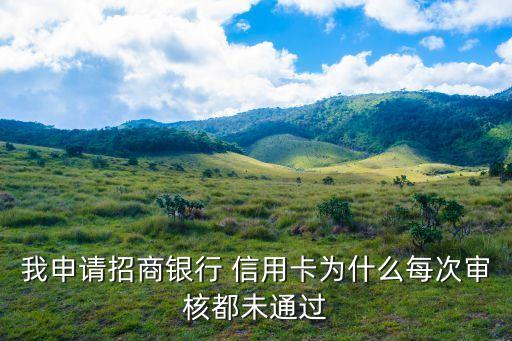 我申请招商银行 信用卡为什么每次审核都未通过