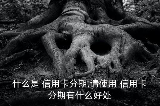 什么是 信用卡分期,请使用 信用卡分期有什么好处