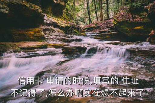 申请信用卡现住址