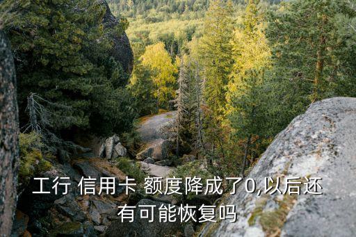 工行 信用卡 额度降成了0,以后还有可能恢复吗