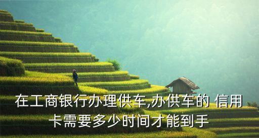 在工商银行办理供车,办供车的 信用卡需要多少时间才能到手