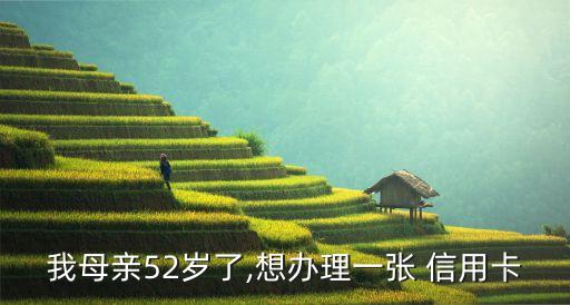 52岁办什么信用卡额度高,办什么信用卡比较好 有没有推荐