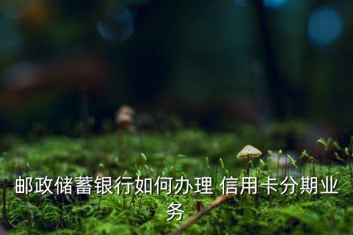 邮政储蓄银行如何办理 信用卡分期业务