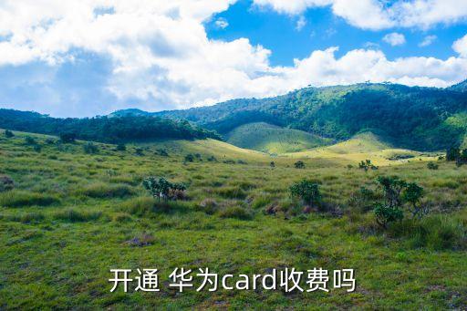 开通 华为card收费吗