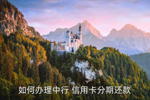 如何办理中行 信用卡分期还款
