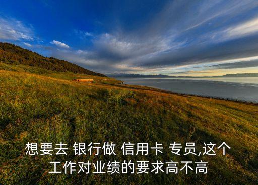 想要去 银行做 信用卡 专员,这个工作对业绩的要求高不高