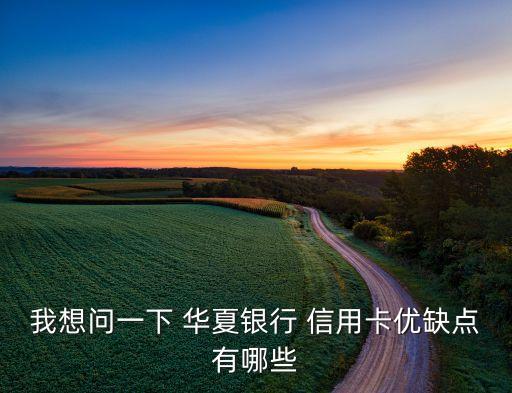 我想问一下 华夏银行 信用卡优缺点有哪些