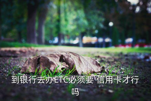 到银行去办ETC必须要 信用卡才行吗