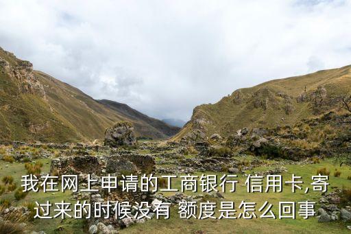 我在网上申请的工商银行 信用卡,寄过来的时候没有 额度是怎么回事