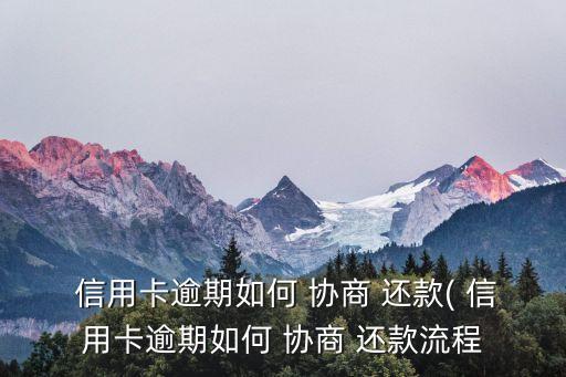  信用卡逾期如何 协商 还款( 信用卡逾期如何 协商 还款流程