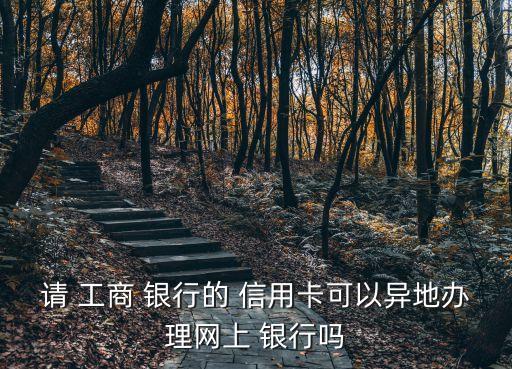 请 工商 银行的 信用卡可以异地办理网上 银行吗