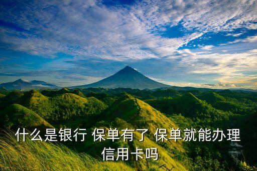 什么是银行 保单有了 保单就能办理 信用卡吗
