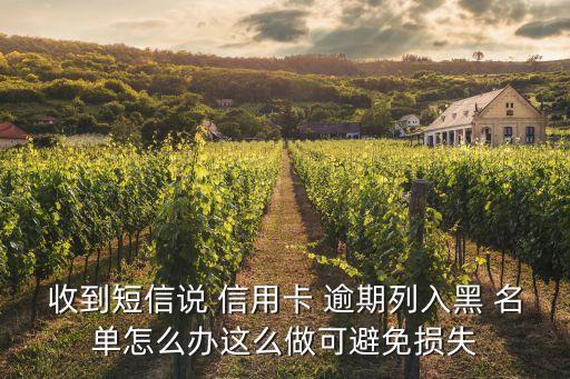 收到短信说 信用卡 逾期列入黑 名单怎么办这么做可避免损失