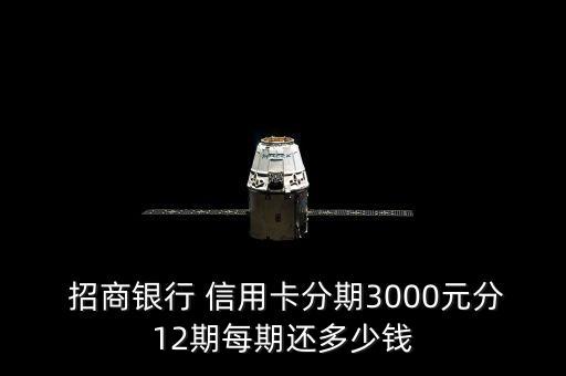  招商银行 信用卡分期3000元分12期每期还多少钱