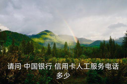 请问 中国银行 信用卡人工服务电话多少