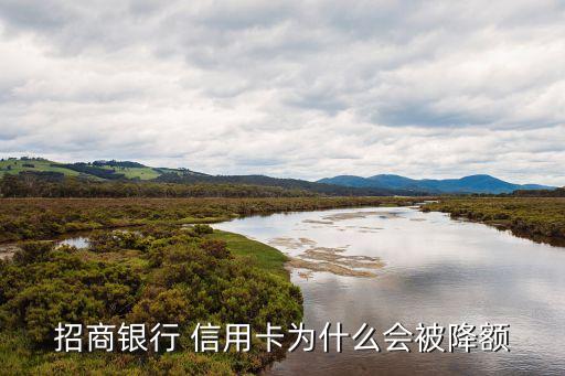 招商银行 信用卡为什么会被降额