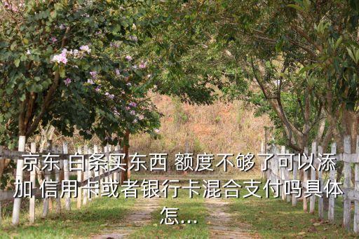 京东 白条买东西 额度不够了可以添加 信用卡或者银行卡混合支付吗具体怎...