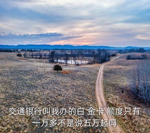 交通银行叫我办的白 金卡 额度只有一万多不是说五万起吗