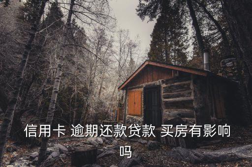  信用卡 逾期还款贷款 买房有影响吗