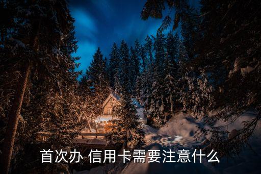 首次办 信用卡需要注意什么