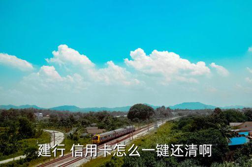 建行 信用卡怎么一键还清啊