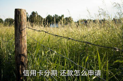  信用卡分期 还款怎么申请