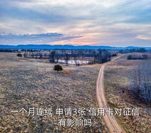 一个月连续 申请3张 信用卡对征信有影响吗