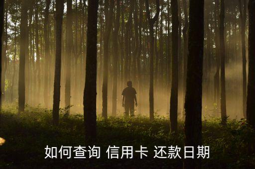 如何查询 信用卡 还款日期