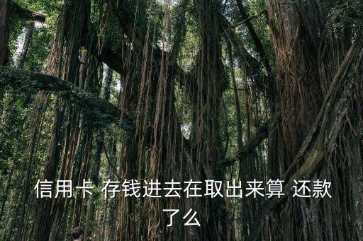  信用卡 存钱进去在取出来算 还款了么