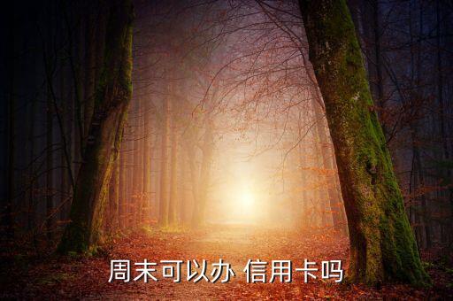 周末可以办 信用卡吗