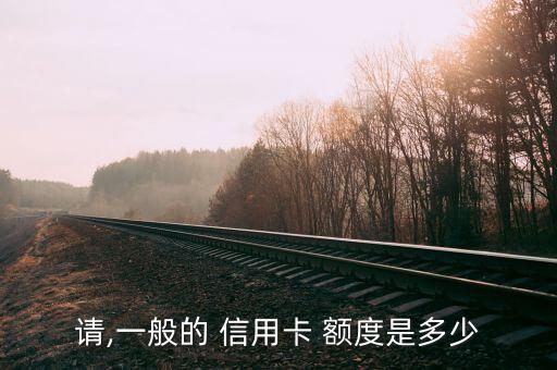 请,一般的 信用卡 额度是多少