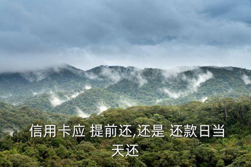  信用卡应 提前还,还是 还款日当天还