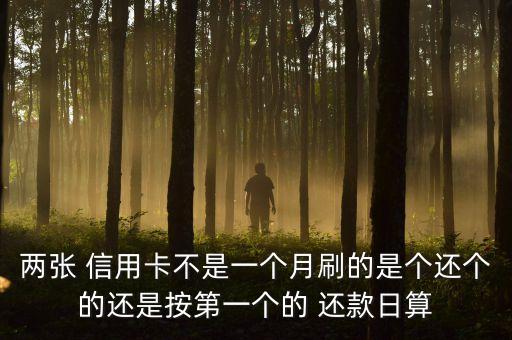 两张 信用卡不是一个月刷的是个还个的还是按第一个的 还款日算
