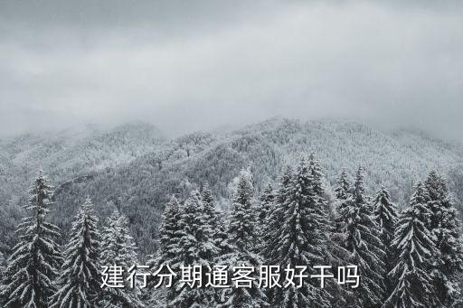 建行分期通客服好干吗