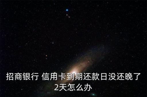 招商银行 信用卡到期还款日没还晚了2天怎么办