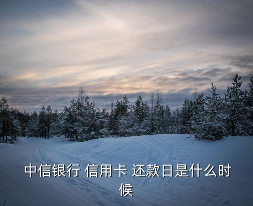 中信信用卡每个月还款几次
