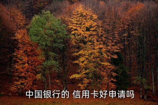  中国银行的 信用卡好申请吗