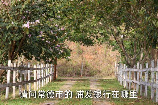 请问常德市的 浦发银行在哪里