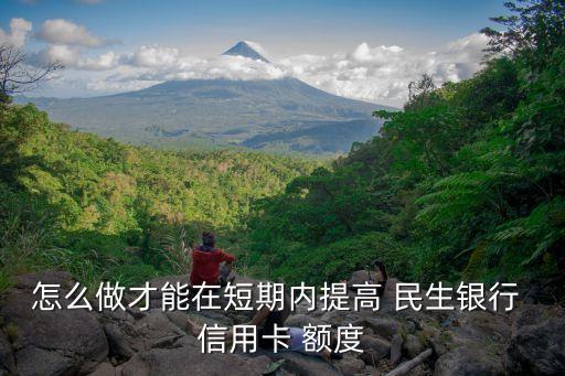 怎么做才能在短期内提高 民生银行 信用卡 额度
