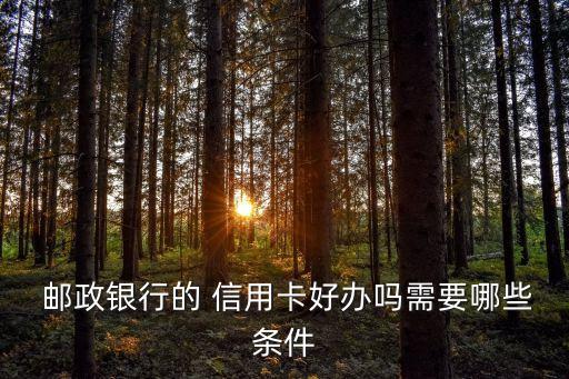 邮政储蓄信用卡申请哪个好