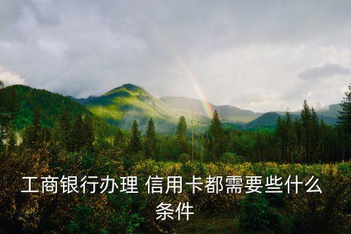 工商银行办理 信用卡都需要些什么 条件