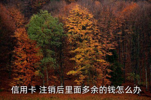 信用卡注销后有额度