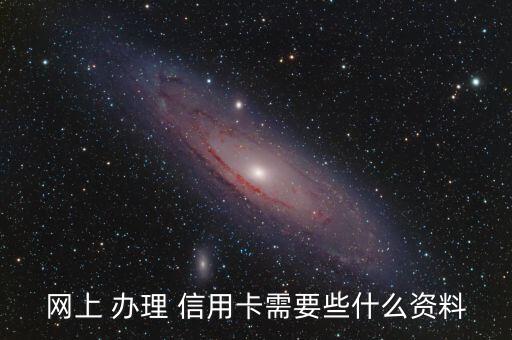 网上 办理 信用卡需要些什么资料