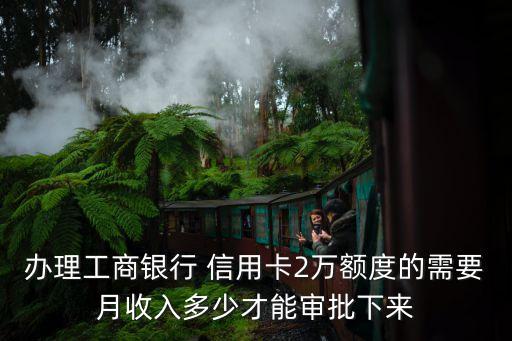 办理工商银行 信用卡2万额度的需要月收入多少才能审批下来