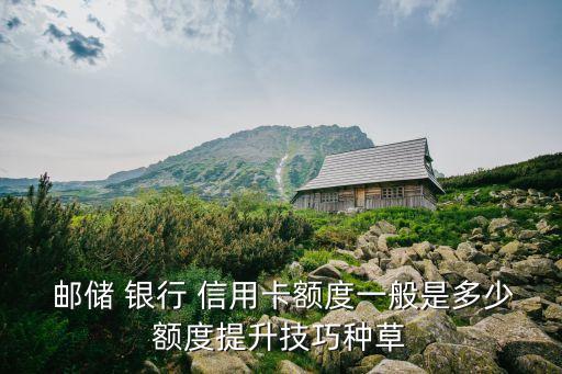  邮储 银行 信用卡额度一般是多少额度提升技巧种草